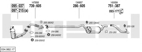 BOSAL 034.982.17 Exhaust System